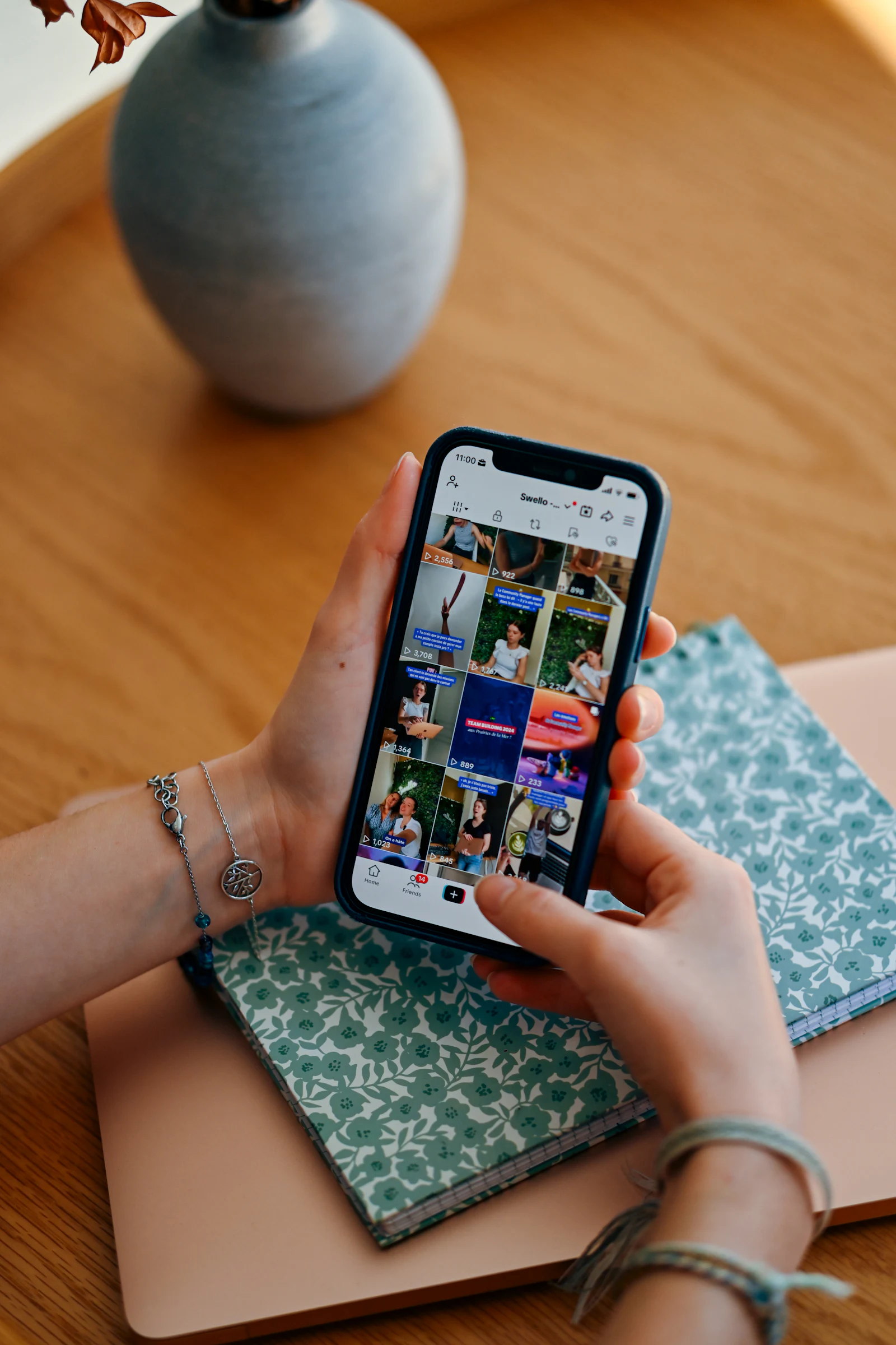Phone showing social media apps